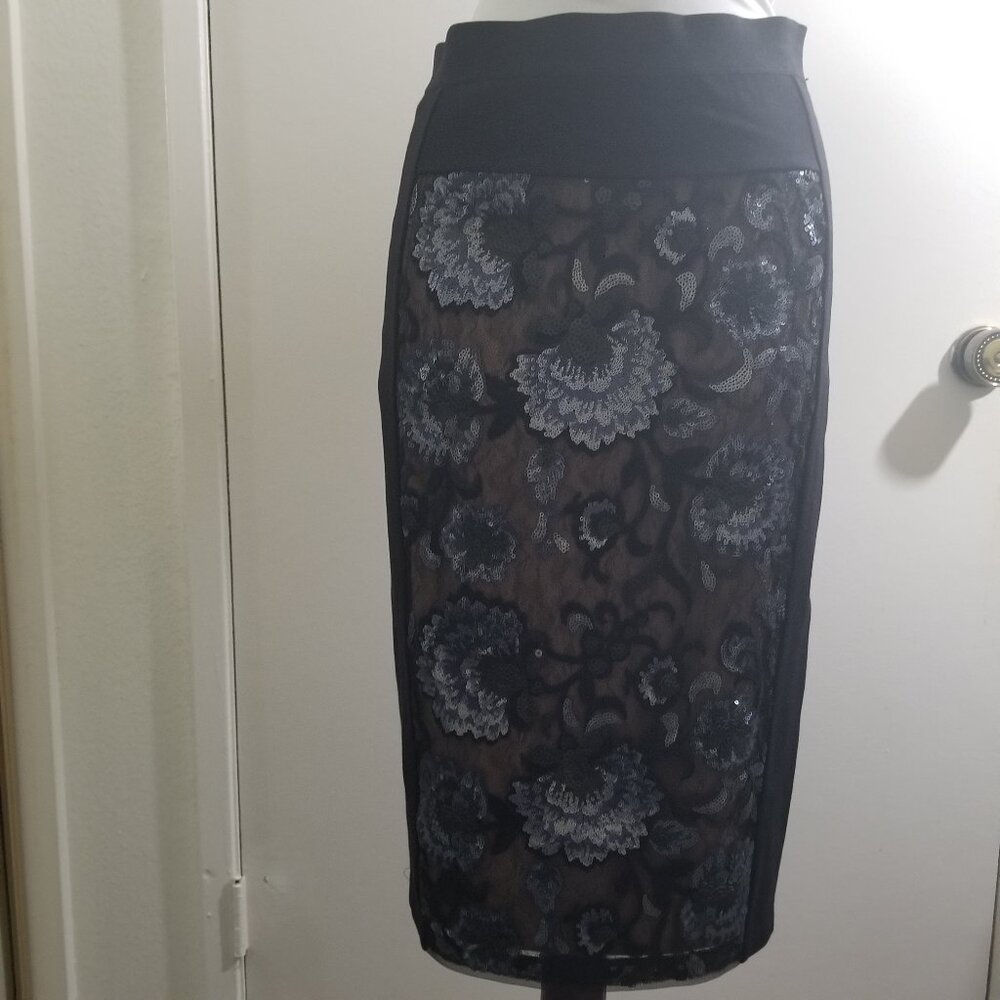 BCBG MaxAzria Pencil Skirt, Sequins Size S, like new